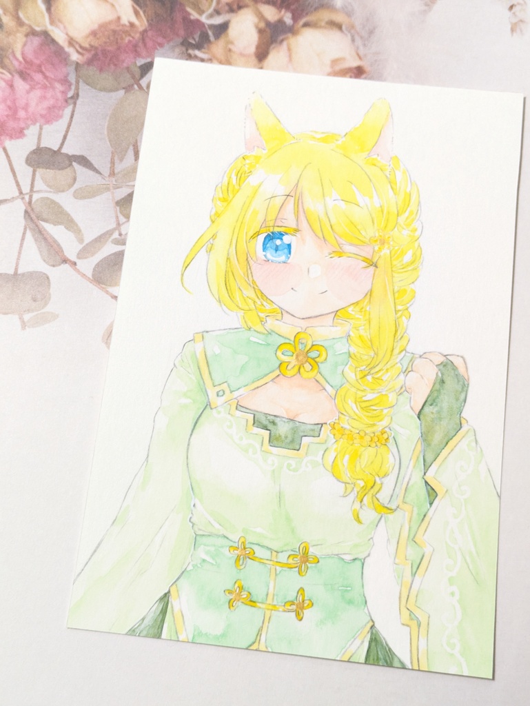 ドローイング・ピンバッチセット おきつね三姉妹