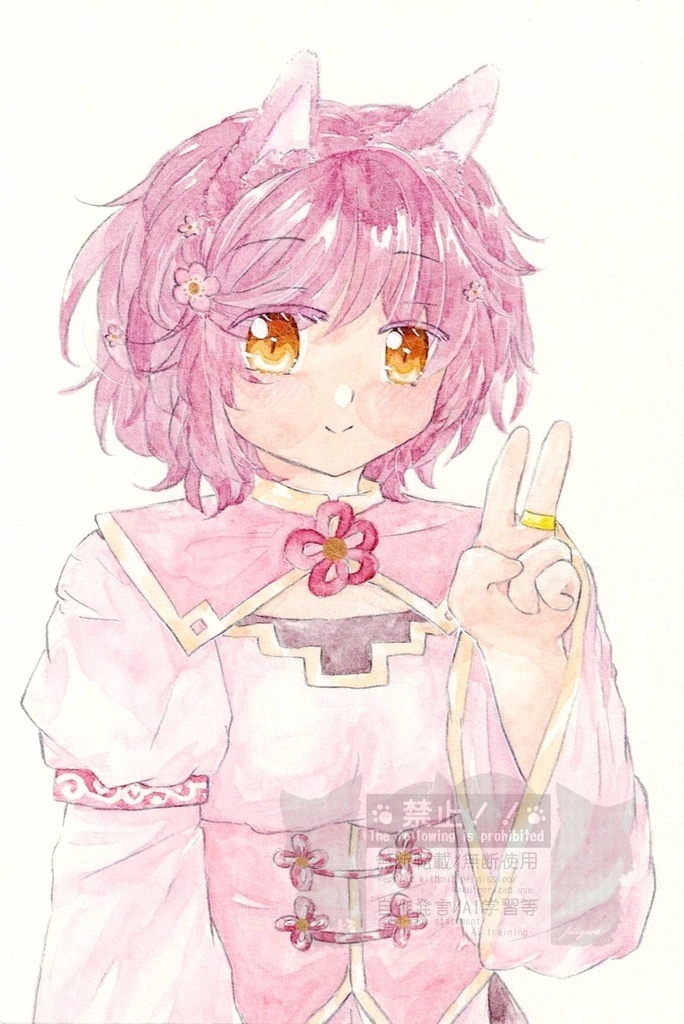 ドローイング・ピンバッチセット おきつね三姉妹