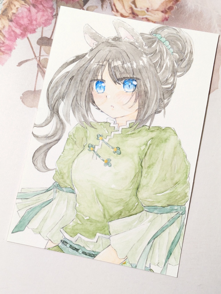 ドローイング・ピンバッチセット おきつね三姉妹