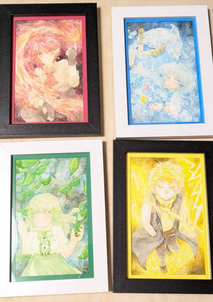 額装　誕生石の魔法使いたち