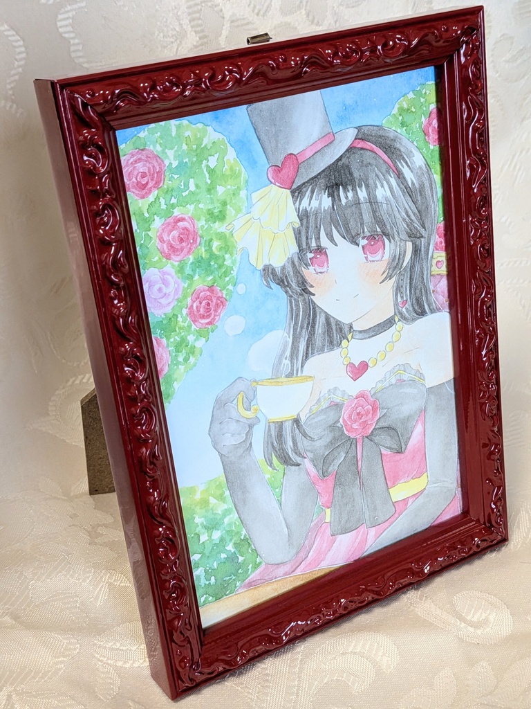 額装作品 女王のティータイム