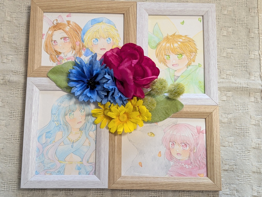 額装作品　フラワー