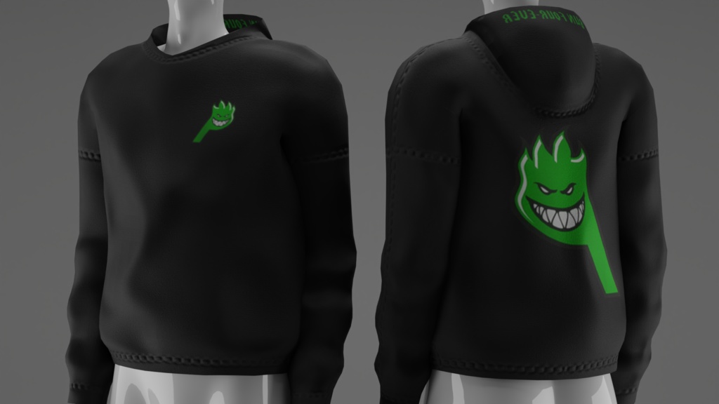 Oversized Hoodie (Nitro) - 3D Model