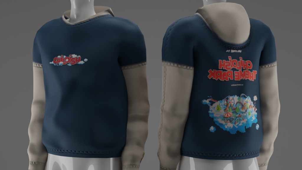 Oversized Hoodie (Nitro) - 3D Model