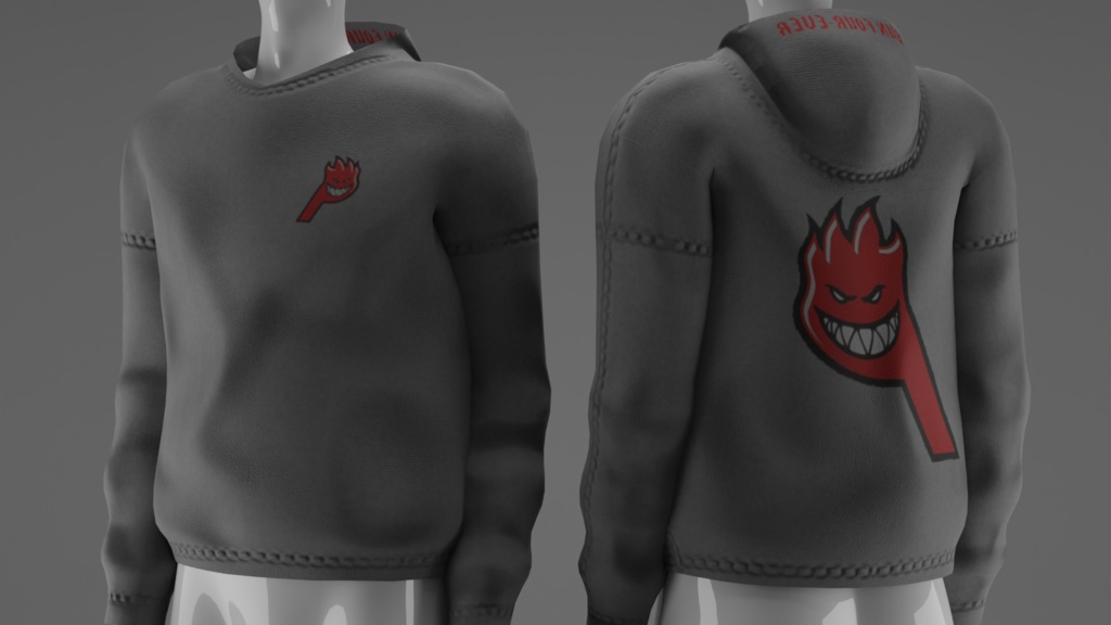 Oversized Hoodie (Nitro) - 3D Model
