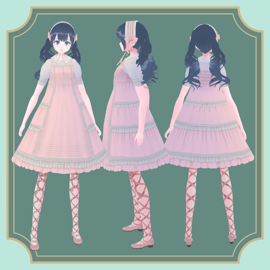 ハイウエスト懐古ロリィタJSKセット