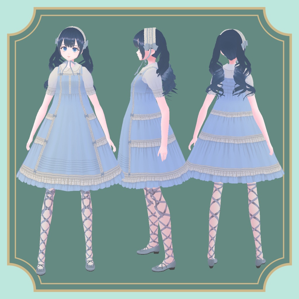 ハイウエスト懐古ロリィタJSKセット