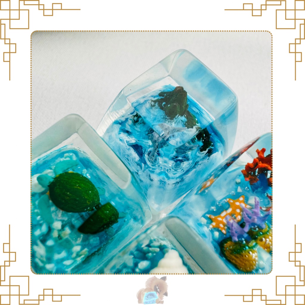 ハンドメイドキーキャップ「なぞの島」