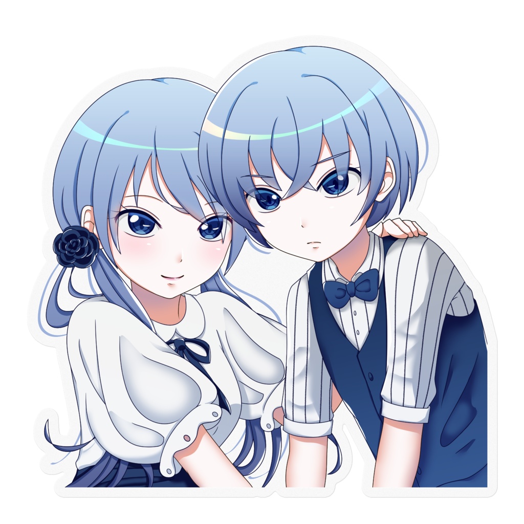 「青の姉弟」クリアステッカー