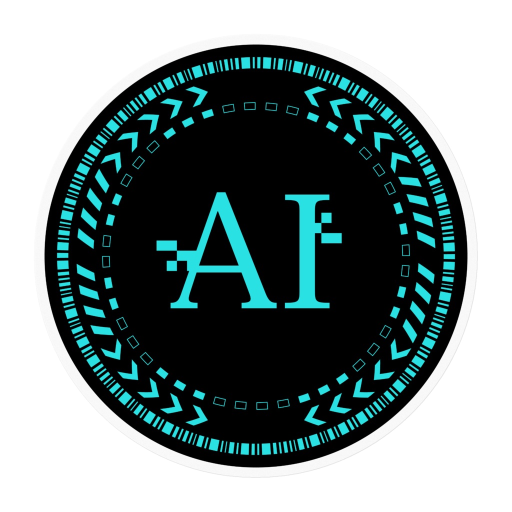 オリジナルステッカー001「サイバーパンク・AI」