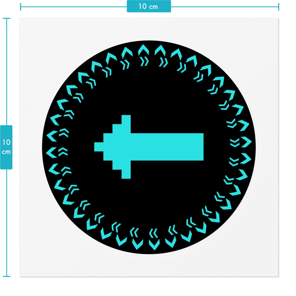 オリジナルステッカー004「サイバーパンク・方向」