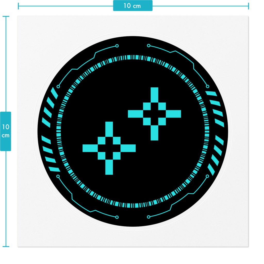 オリジナルステッカー005「サイバーパンク・キラキラ」