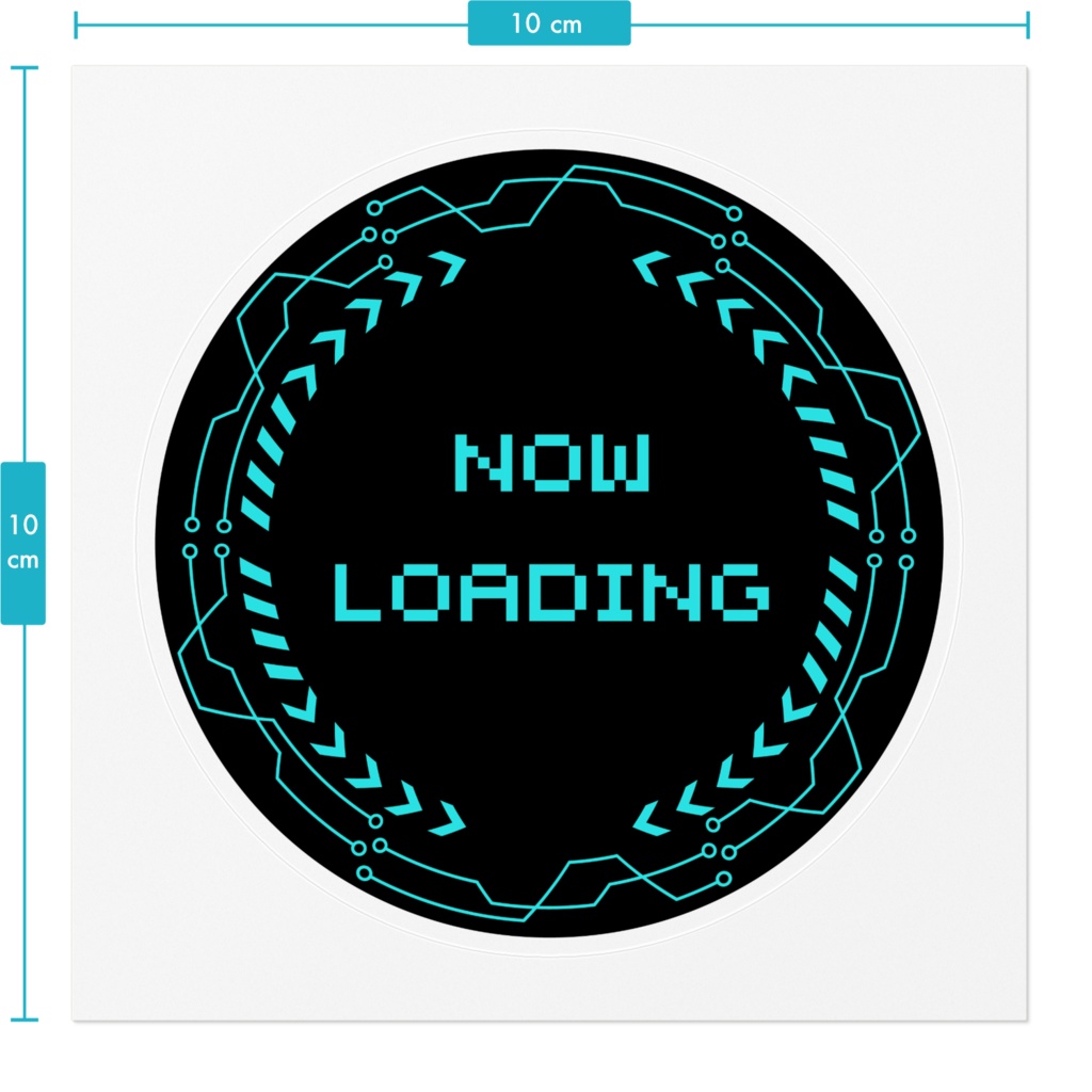 オリジナルステッカー006「サイバーパンク・ロード中」