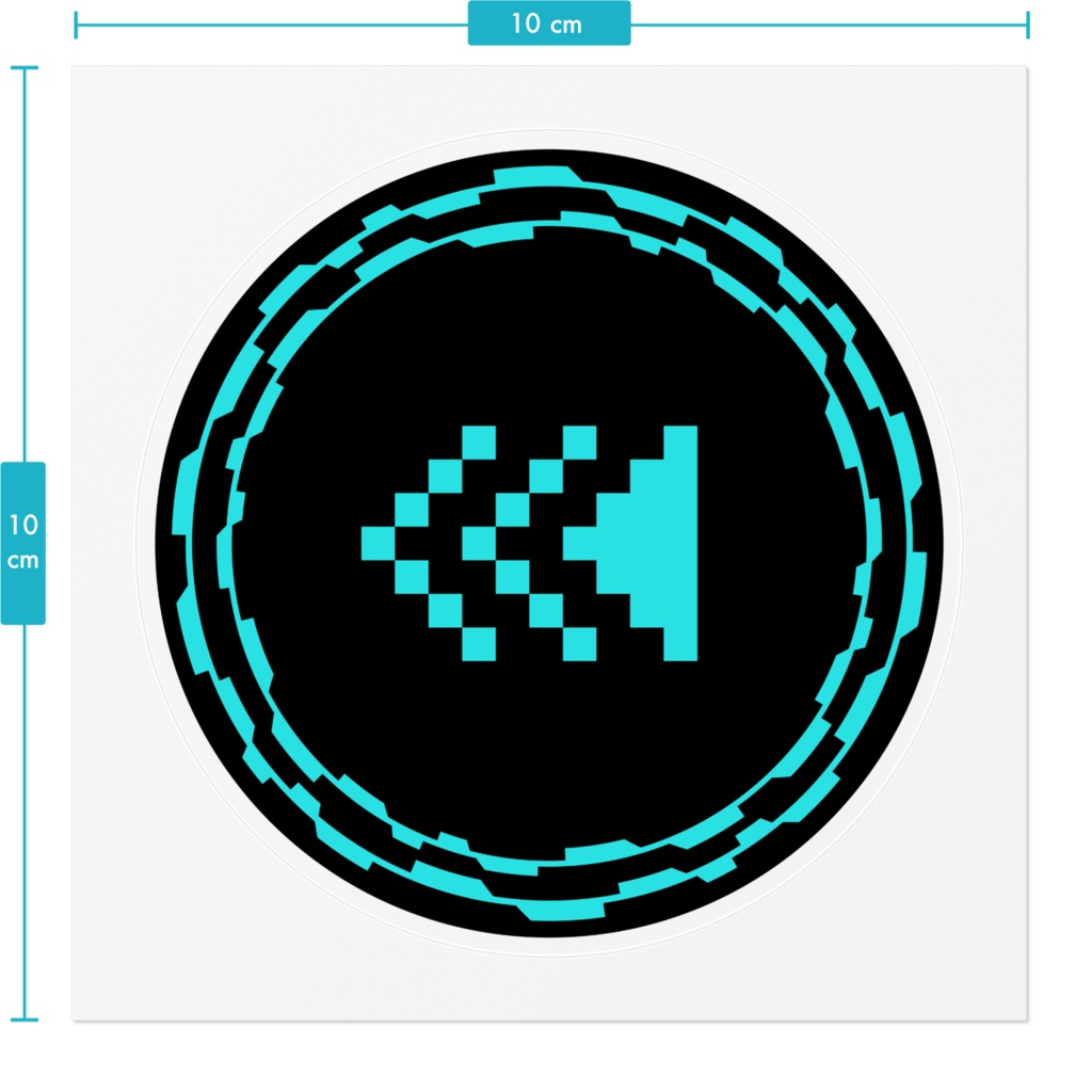 オリジナルステッカー008「サイバーパンク・速度」