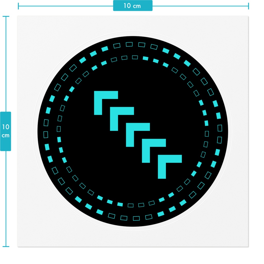 オリジナルステッカー009「サイバーパンク・上昇」