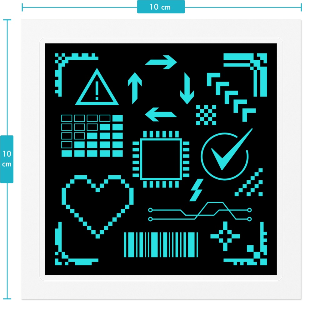 オリジナルステッカー011「サイバーパンク・記号」