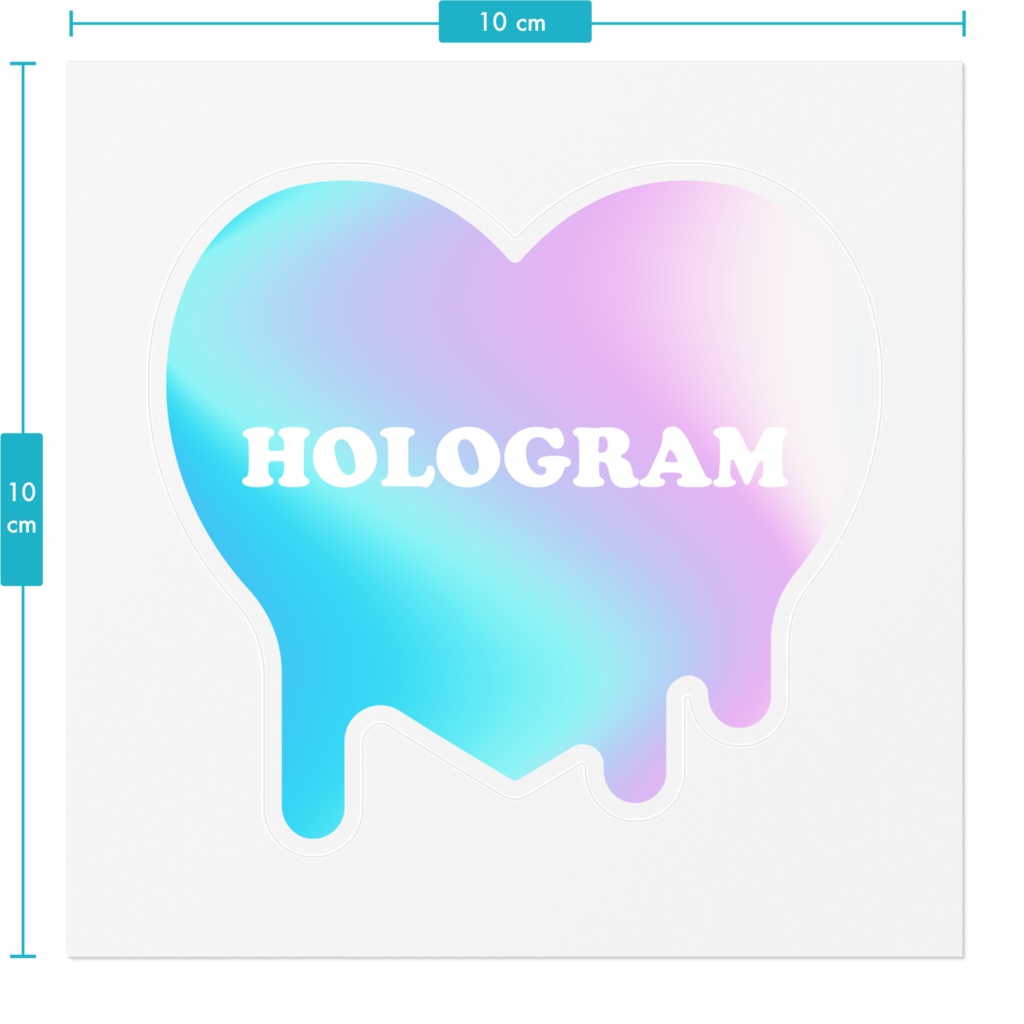 オリジナルステッカー021「溶けるハート」