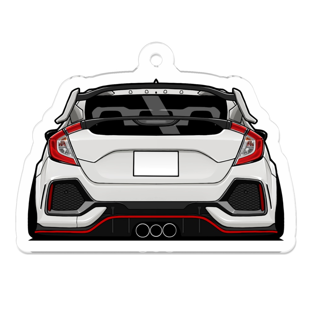 FK8シビック タイプR おしりアクリルキーホルダー　各色