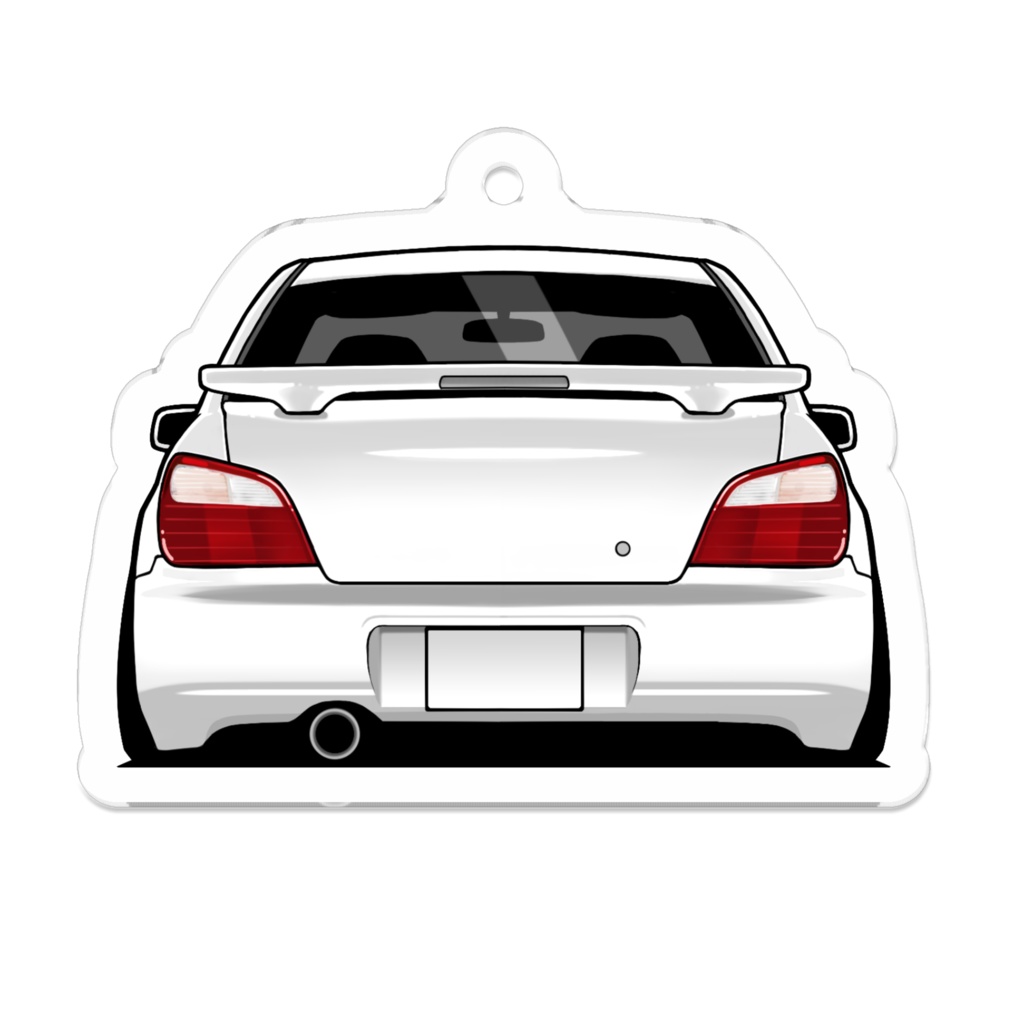 インプレッサWRX GDB(A~B) おしりアクリルキーホルダー　各色