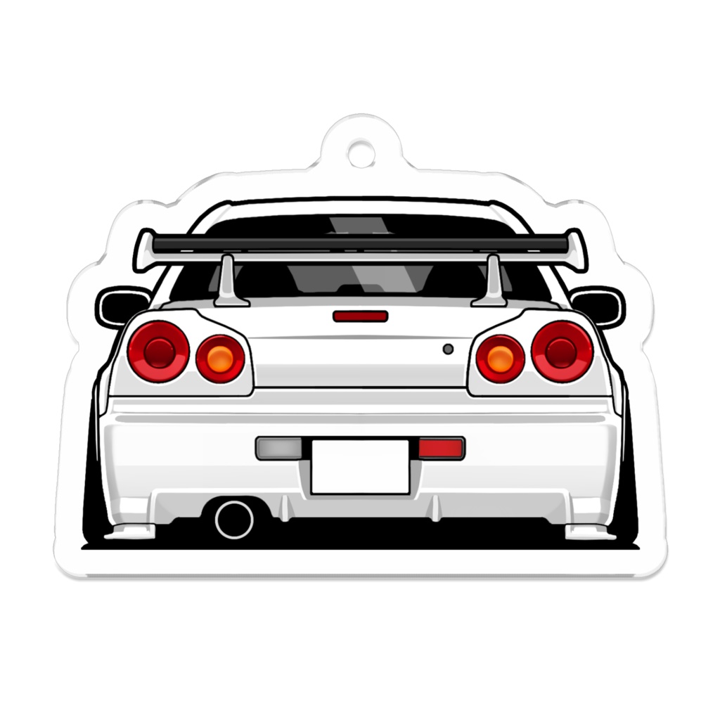 R34 GT-R Z-tune おしりアクリルキーホルダー 各色
