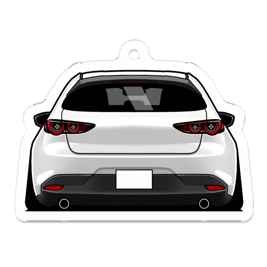 MAZDA3(ファストバック) おしりアクリルキーホルダー 各色