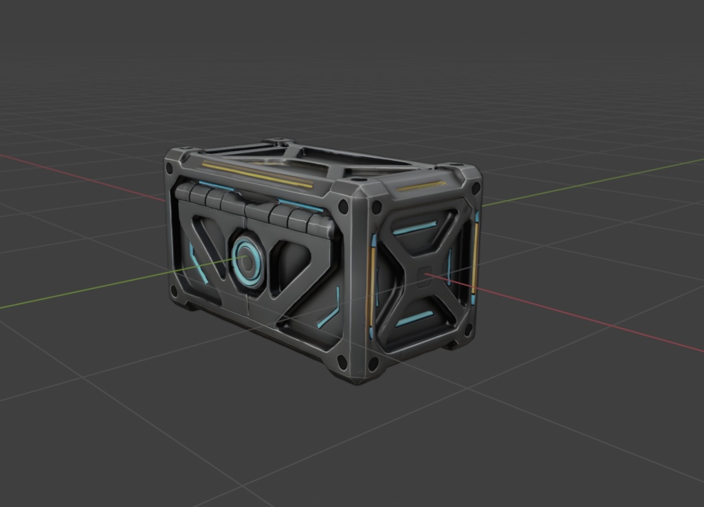 Sci-Fi Supply Crate – SFコンテナ 3Dモデル(FBX/OBJ/GLB/PBR)