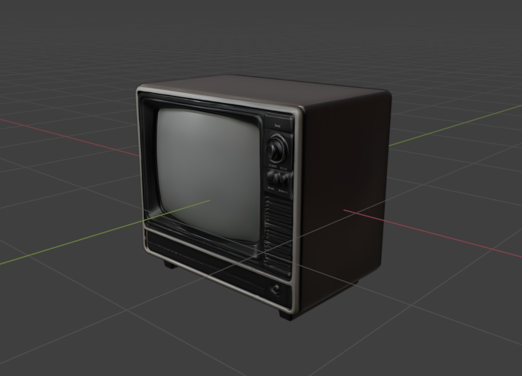 Vintage CRT Television – レトロTV 3Dモデル(FBX/OBJ/GLB/PBR)