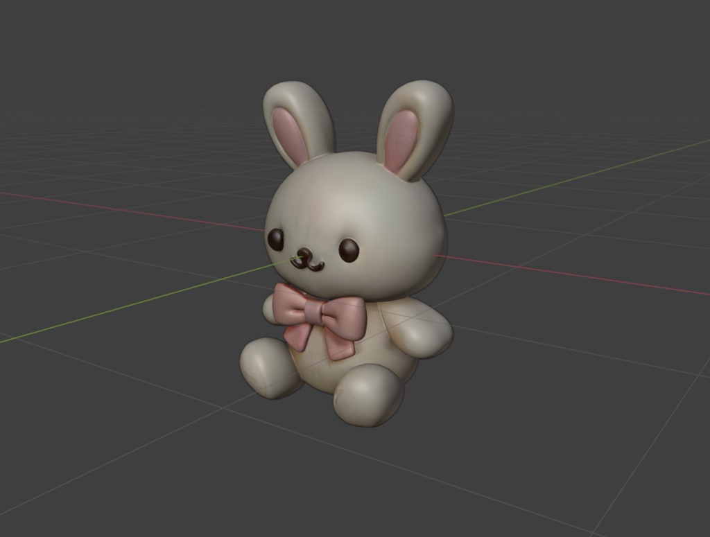Fluffy Bunny – ふわふわうさぎ 3Dモデル(FBX/OBJ/GLB/PBR)