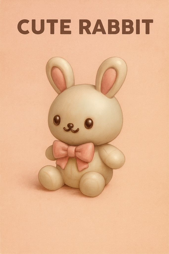 Fluffy Bunny – ふわふわうさぎ 3Dモデル(FBX/OBJ/GLB/PBR)