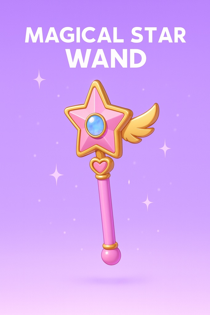 Magic Star Wand – スターワンド 3Dモデル（FBX/OBJ/GLB/PBR）