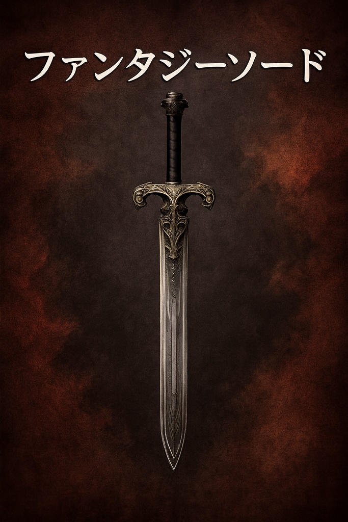 Fantasy Sword PBR 3D Model - ファンタジー剣 PBR 3Dモデル (FBX/OBJ/GLB/PBR)