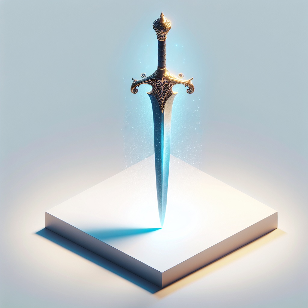Gold Sword - 黄金の剣 (FBX/OBJ/GLB/PBR)