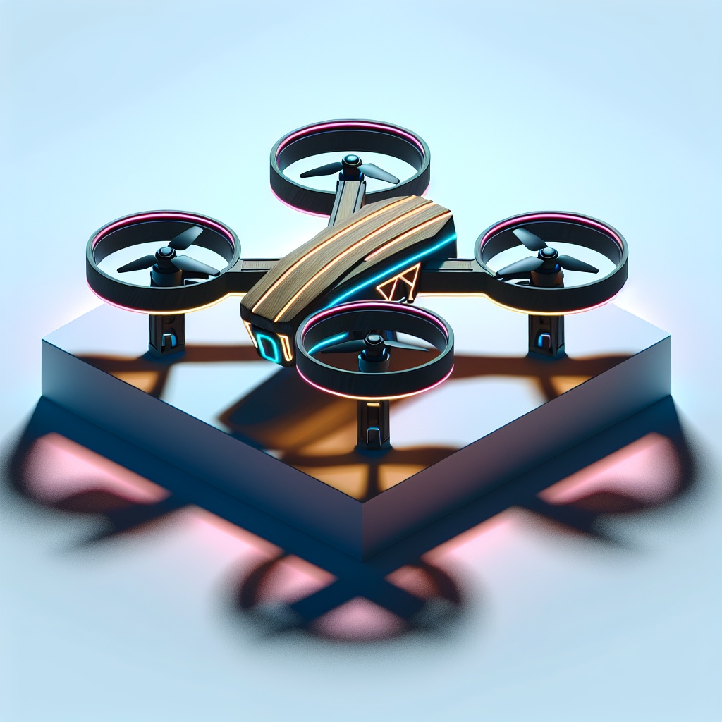  Futuristic Frone 3D Accessory - ドローン精密機器 (FBX/OBJ/GLB/PBR)