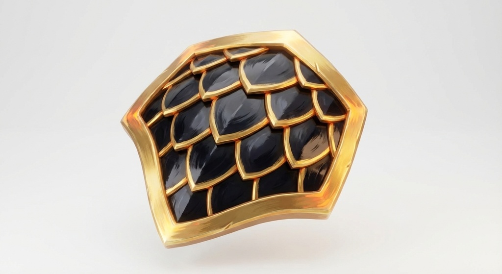 Scaled Shield - カメの盾(FBX/OBJ/GLB/PBR)