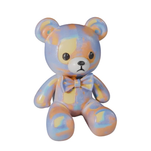 Cute Plushie Bear (FBX, GLB, OBJ, USDZ/PBR)