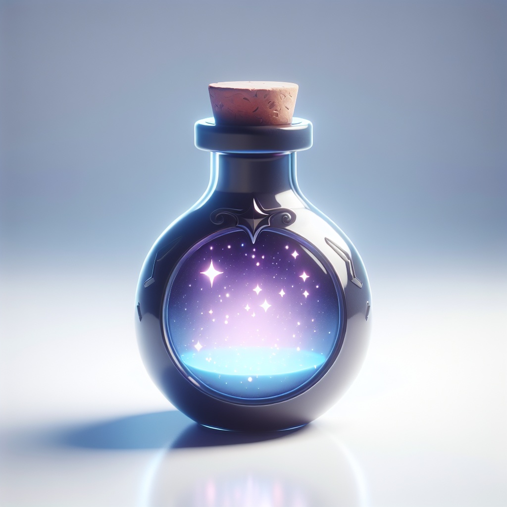 Single Isolated 3d Model Of Potion (FBX, GLB, OBJ, USDZ/PBR)