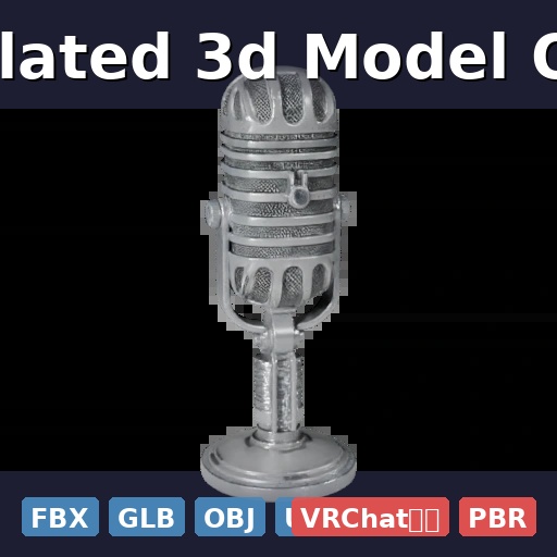 Single Isolated 3d Model Of Vintage (FBX, GLB, OBJ, USDZ/PBR)