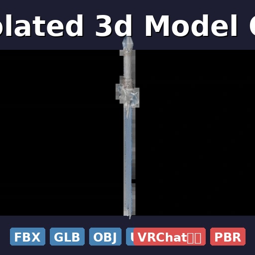 Single Isolated 3d Model Of Crystal (FBX, GLB, OBJ, USDZ/PBR)