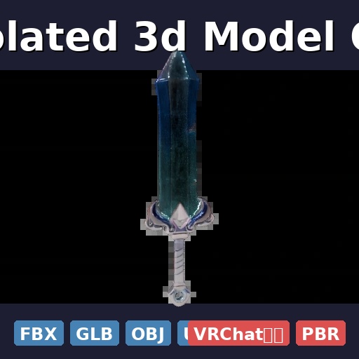 Single Isolated 3d Model Of Crystal (FBX, GLB, OBJ, USDZ/PBR)