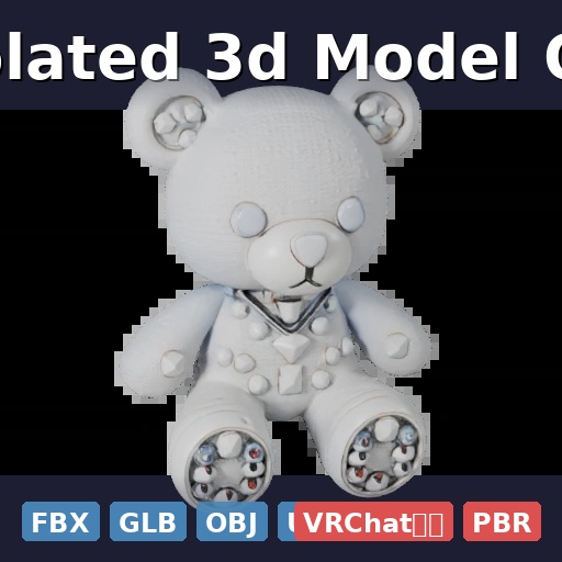 Single Isolated 3d Model Of Plushie (FBX, GLB, OBJ, USDZ/PBR)