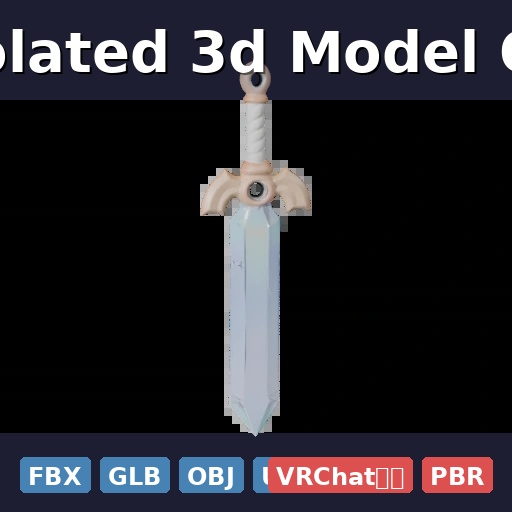 Single Isolated 3d Model Of Crystal (FBX, GLB, OBJ, USDZ/PBR)