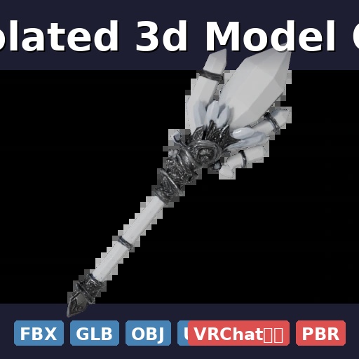 Single Isolated 3d Model Of Wizard (FBX, GLB, OBJ, USDZ/PBR)