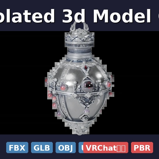 Single Isolated 3d Model Of Potion (FBX, GLB, OBJ, USDZ/PBR)