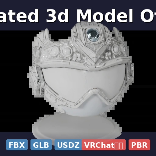 Single Isolated 3d Model Of Futuristic (FBX, GLB, USDZ/PBR)