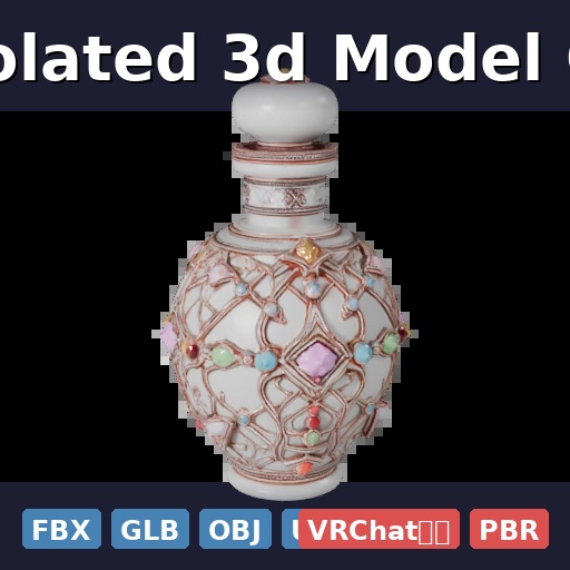 Single Isolated 3d Model Of Potion (FBX, GLB, OBJ, USDZ/PBR)