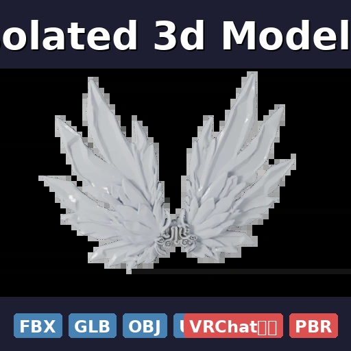 Single Isolated 3d Model Of Fairy (FBX, GLB, OBJ, USDZ/PBR)