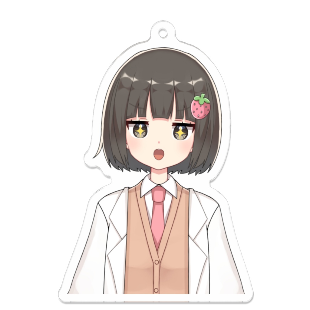 キラキラ顔アクリルキーホルダー