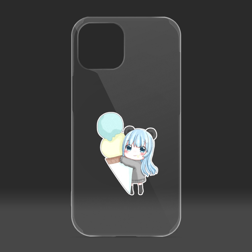 ねむりいぬクリアiPhoneケース