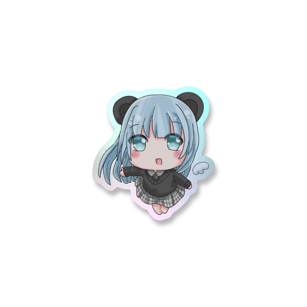 空飛ぶねむりいぬステッカー