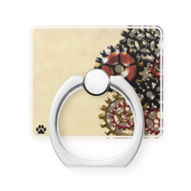 スチームパンク風 歯車柄 スマホリング(ドット)